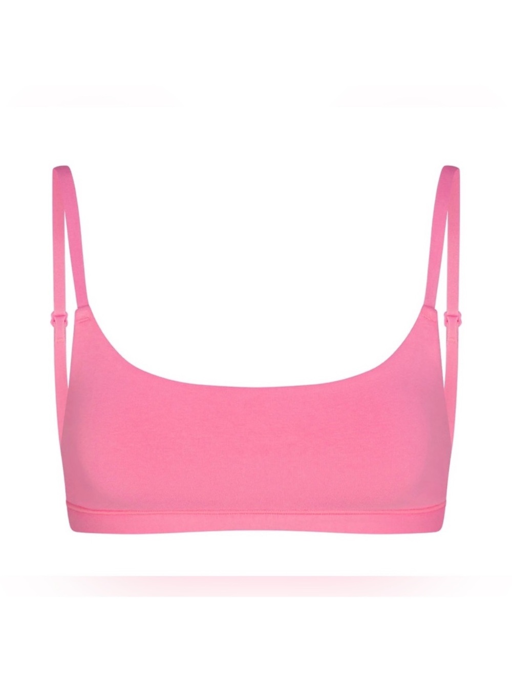 SKIMS Everyday Cotton Scoop Bralette in Sugar Pink - Size Small